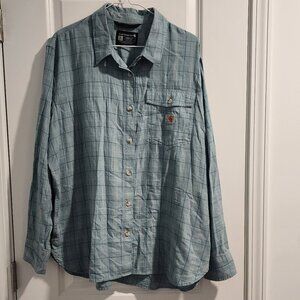 Carhartt Womens Loose Fit Lightweight Plaid Shirt - XL